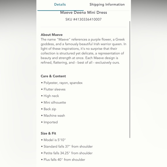 Anthropologie Maeve Deena Mini Dress - Black Size Small Petite - Picture 11 of 14